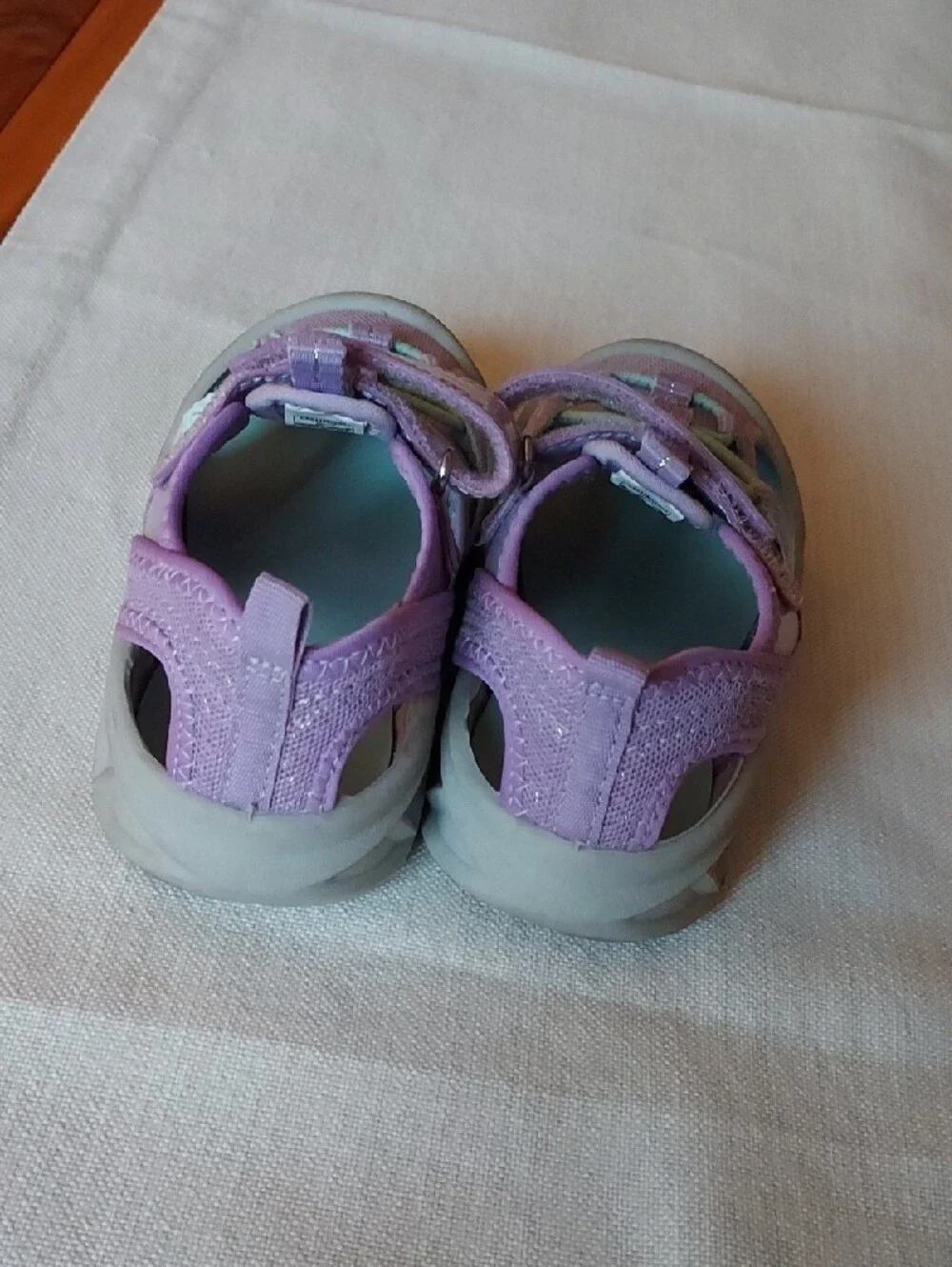 OshKosh B'gosh Lavender Kids' Closed-Toe Sandals with Mint Straps
